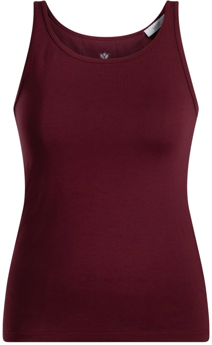 YEST Zuleica Essential Tops - Wine Red - maat 48