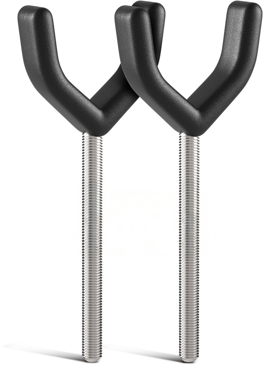 Bomi Y-Adapter Traphekje Trapleuning 2 Stuks Zwart Zonder Boren - Voor Ronde en Vierkante Spijlen tot 60 mm - M8 en M10 Schroefdraad - Anti-Slip - Voor Merle Mira en Miko - EN 1930 Getest