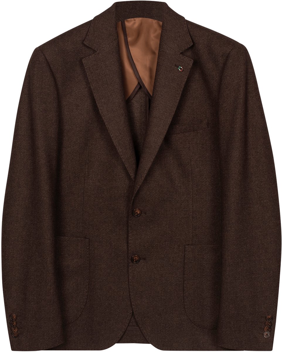Giordano – Pietro - Heren - Blazer - Modern fit - Colbert - Bruin – 622632-80