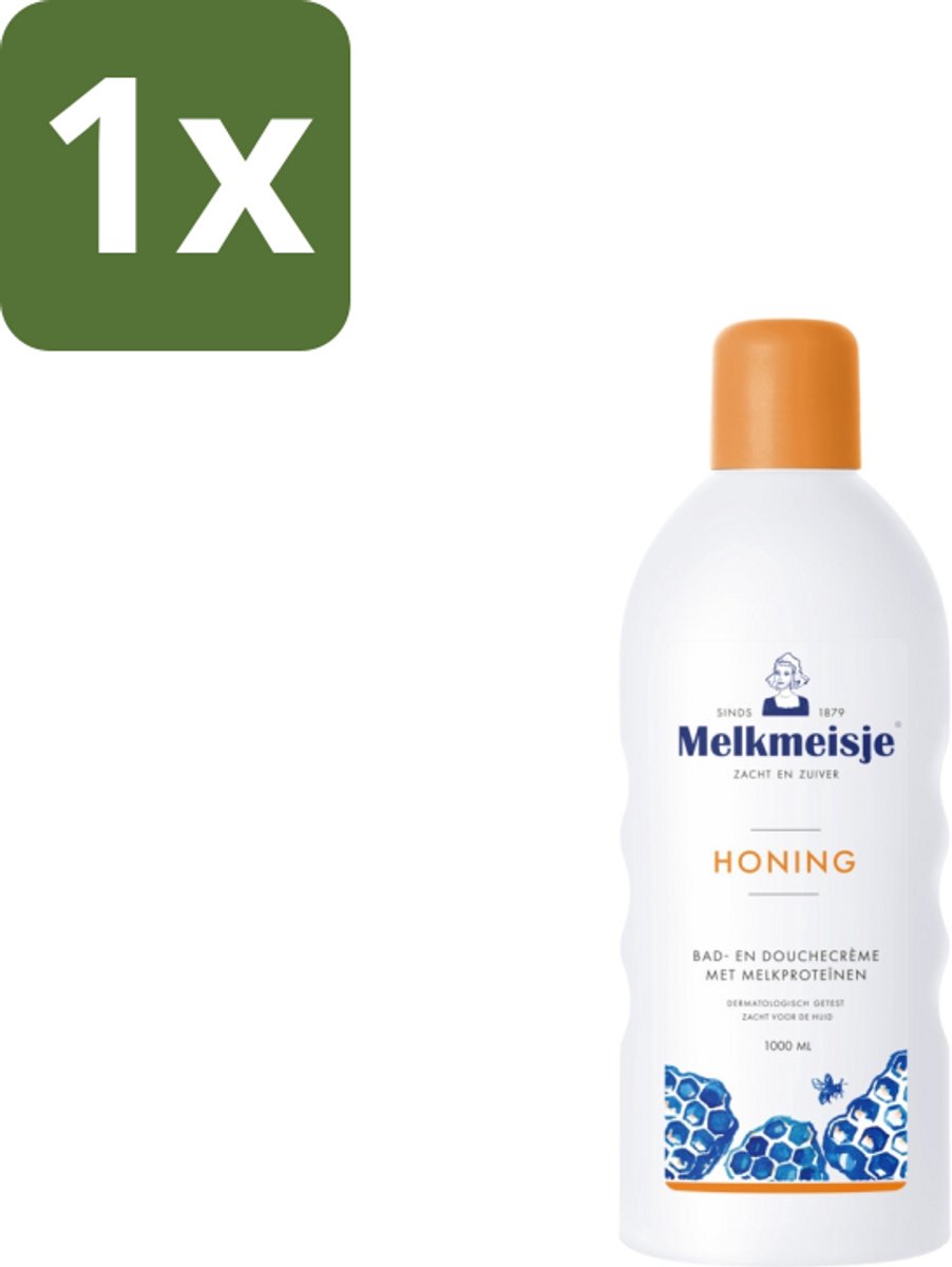 Melkmeisje – Bad & Douche – Honing – 1000 ml - 1 stuk
