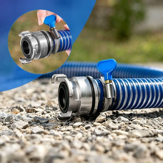 Set van 10 verstelbare slangklemmen met vleugelmoer, roestvrij staal, 25-40mm, ideaal voor water- en gasslangen, tuin- en buisklemmen — afbeelding 2