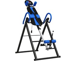 HOMCOM Gravity Inversion Table - Metaal - 79 x 114 x 153 cm - Blauw