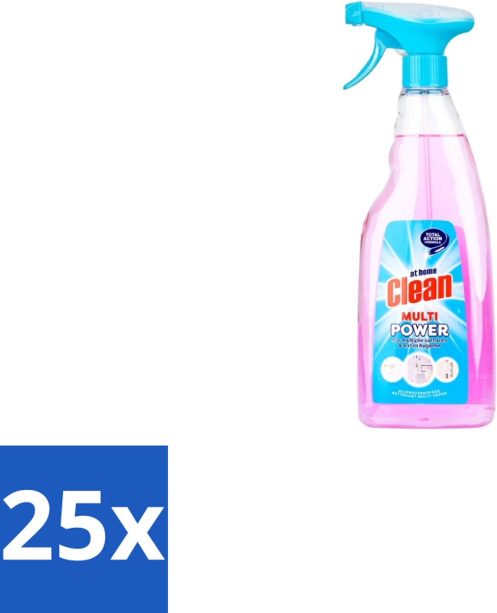 25 x At Home Alles Reiniger Spray 750 ml - Allesreiniger - Reinigingsmiddel - Vuil Verwijderen - Vet Verwijderen - Hygiëne