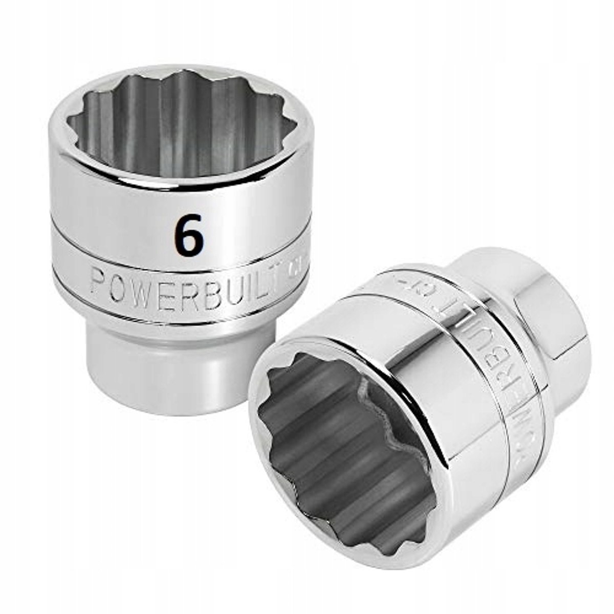 12-kantige dop, 3/8" aandrijving, 6mm, chroom-vanadium staal