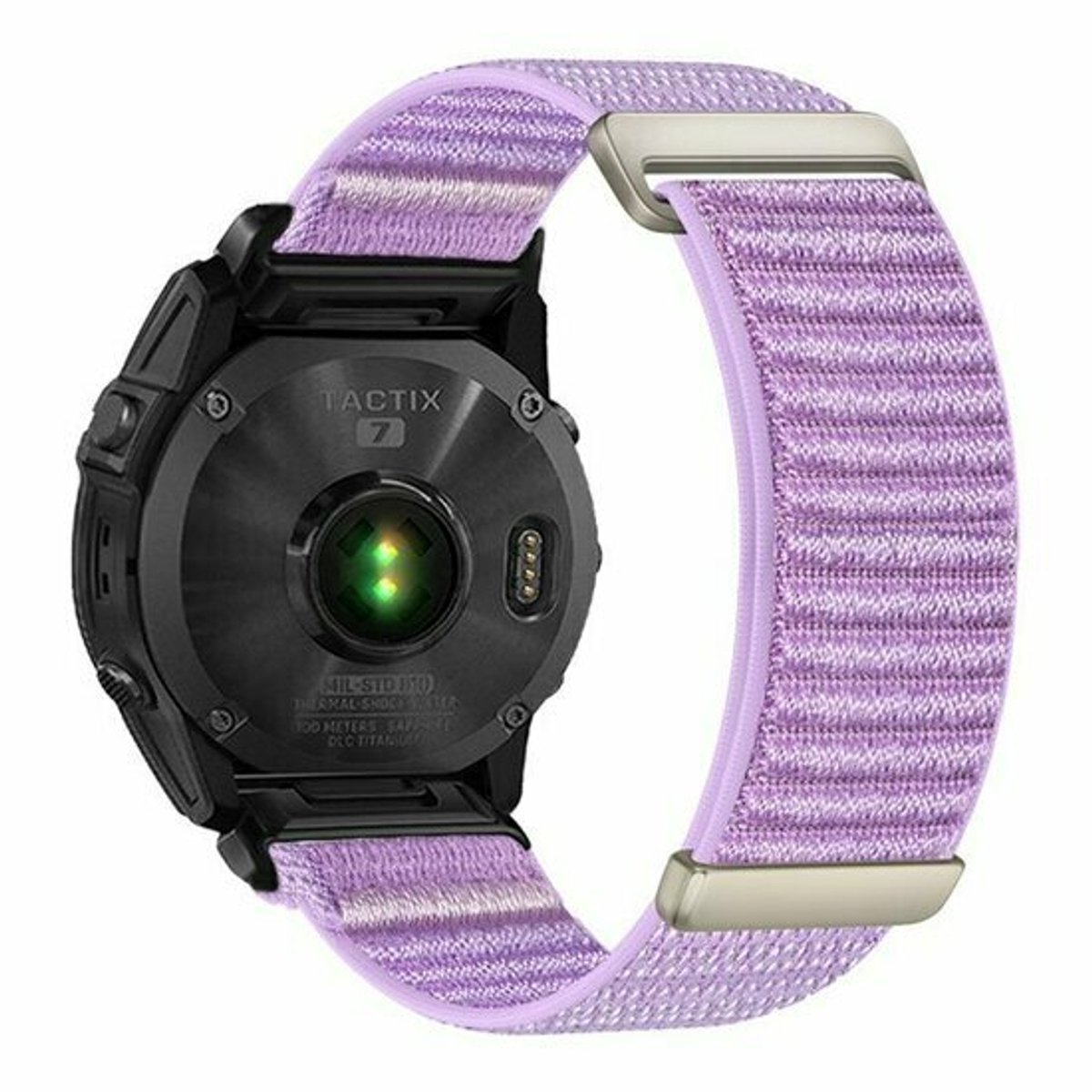 By Qubix - Geschikt voor Garmin bandje - 20mm Quickfit - Nylon Sport Loop bandje - Paars - Geschikt voor Garmin Fenix 9 / 9 pro - 43mm