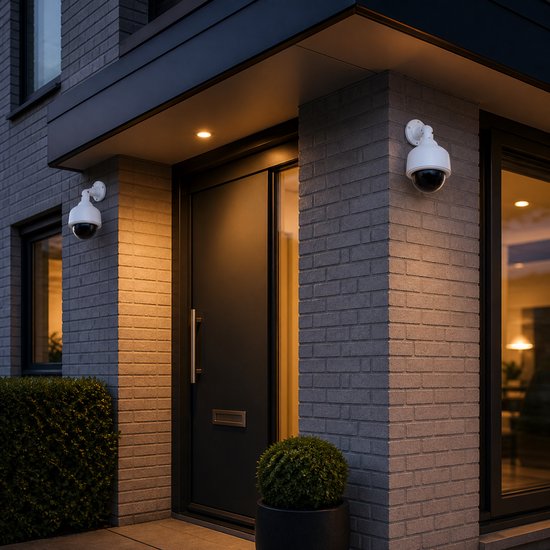 Narvie dummy Camera set van 2 stuks - realistische look met rood knipperend led indicator beveiligingscamera van NARVIE — afbeelding 2