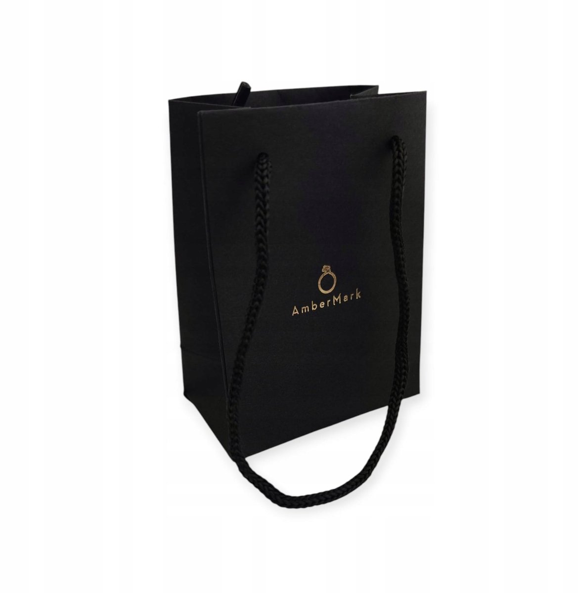 Zwart Decoratief Cadeaupapier Tas - Ambermark