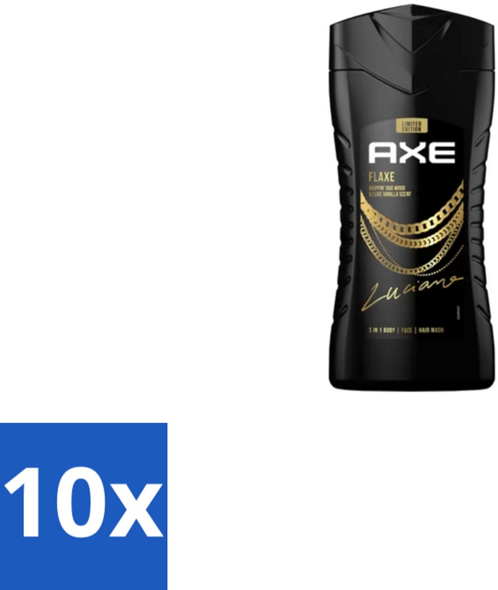 10 x Axe – Douchegel – Flaxe – 250 ml - Voordeelverpakking - 10 stuks
