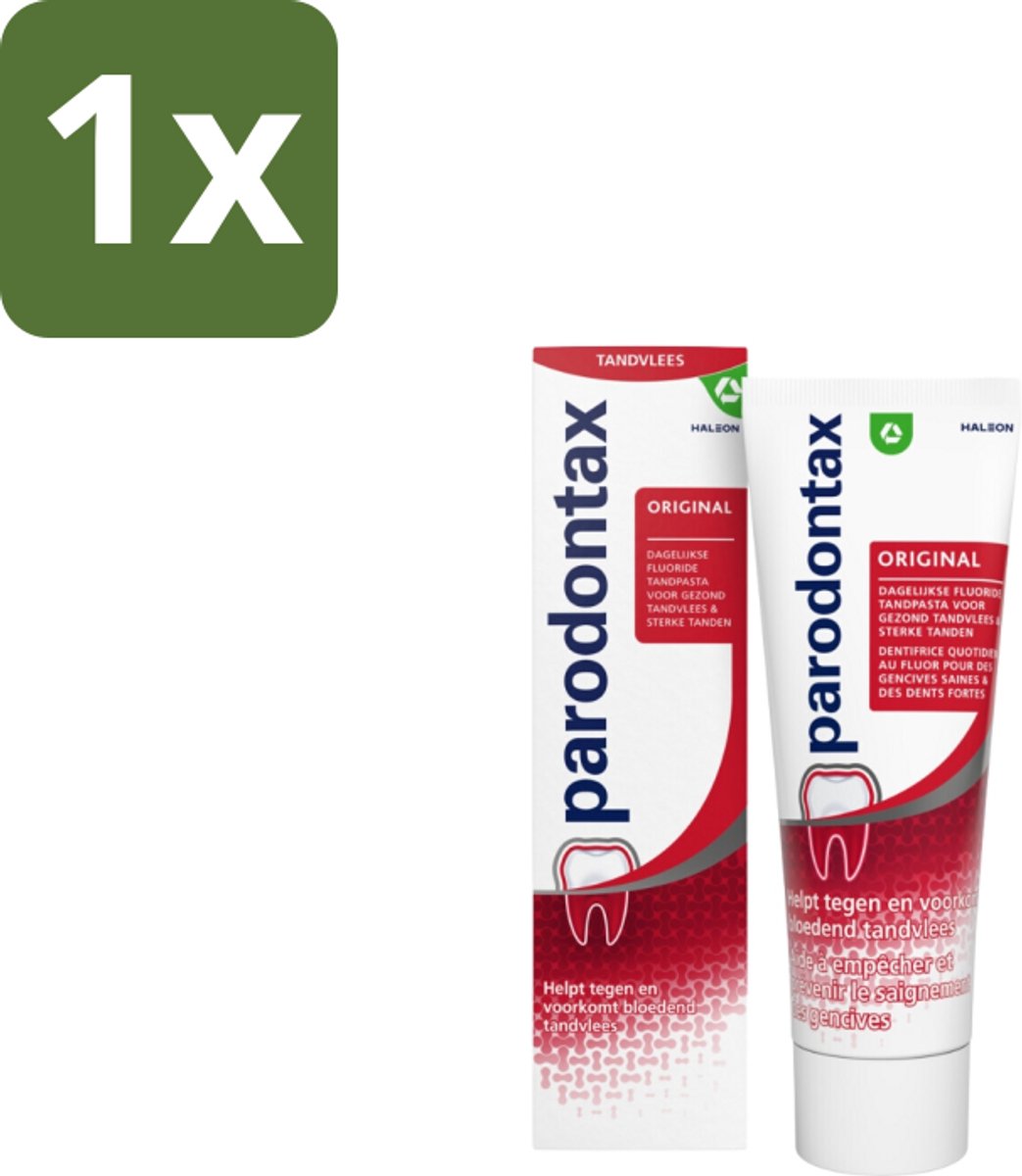 1 x Parodontax Tandpasta bij Bloedend Tandvlees Original 75 ml - Bloedend Tandvlees - Tandplak - Tandvleesproblemen - Tandpasta - Fluoride