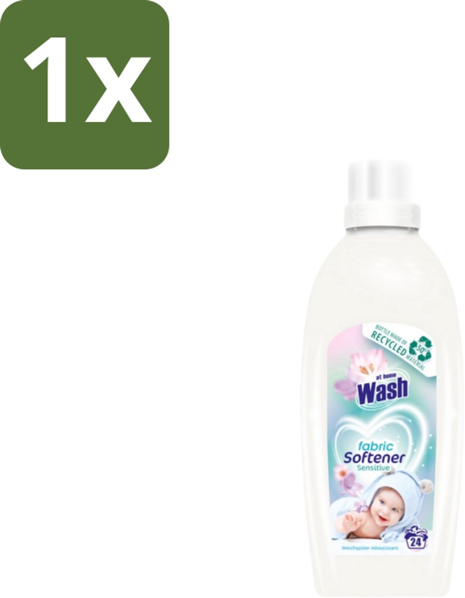 1 x At Home Wash – Wasverzachter Sensitive – Voor Babykleding – 750 ml - Babykleding Wasverzachter - Wasverzachter Voor Gevoelige Huid - Hypoallergene Wasverzachter - Wasverzachter Voor Pasgeborenen - Wasverzachter Voor Eczeem