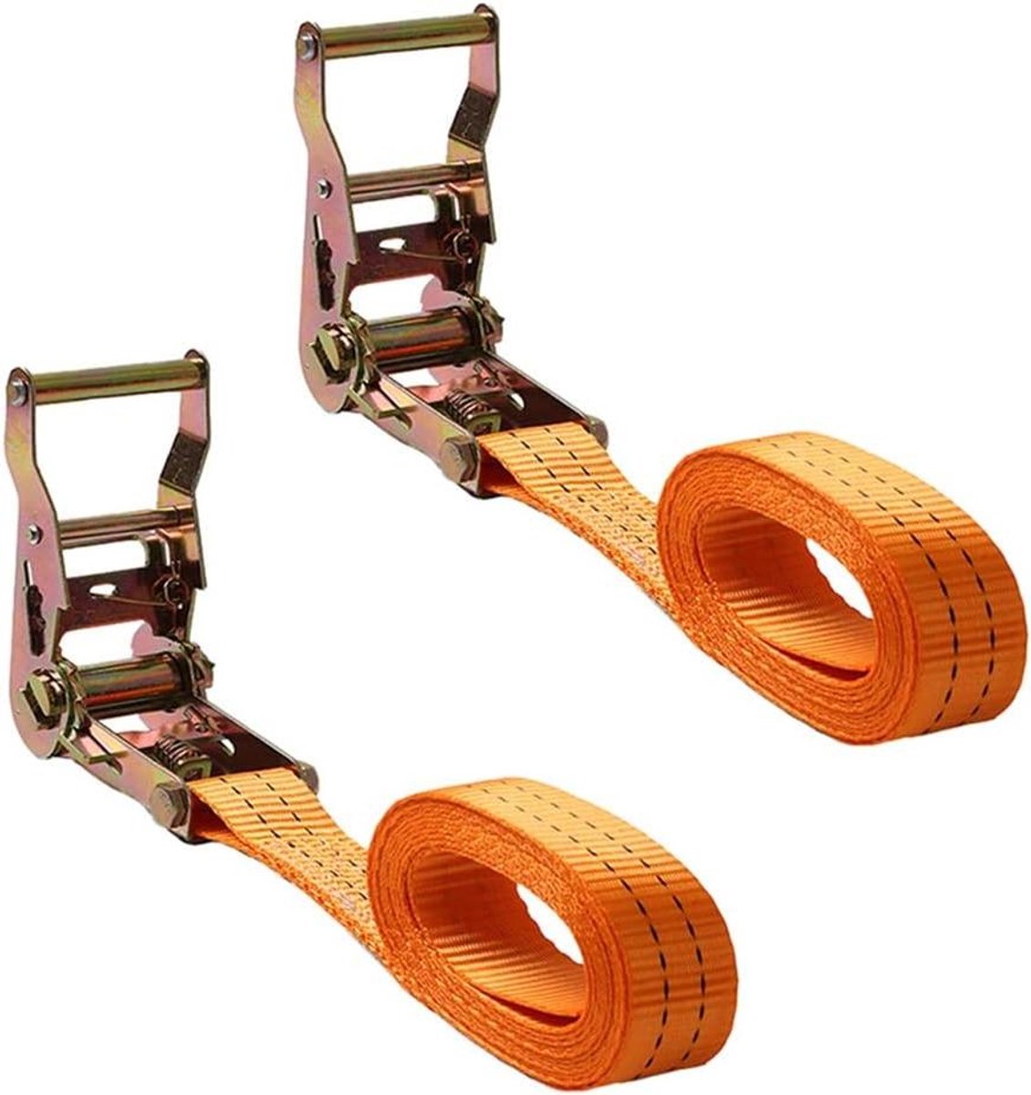 Ratelbanden set - Spanbanden lading - Veilig transport - Hoge trekkracht - 15 ft - Zwart