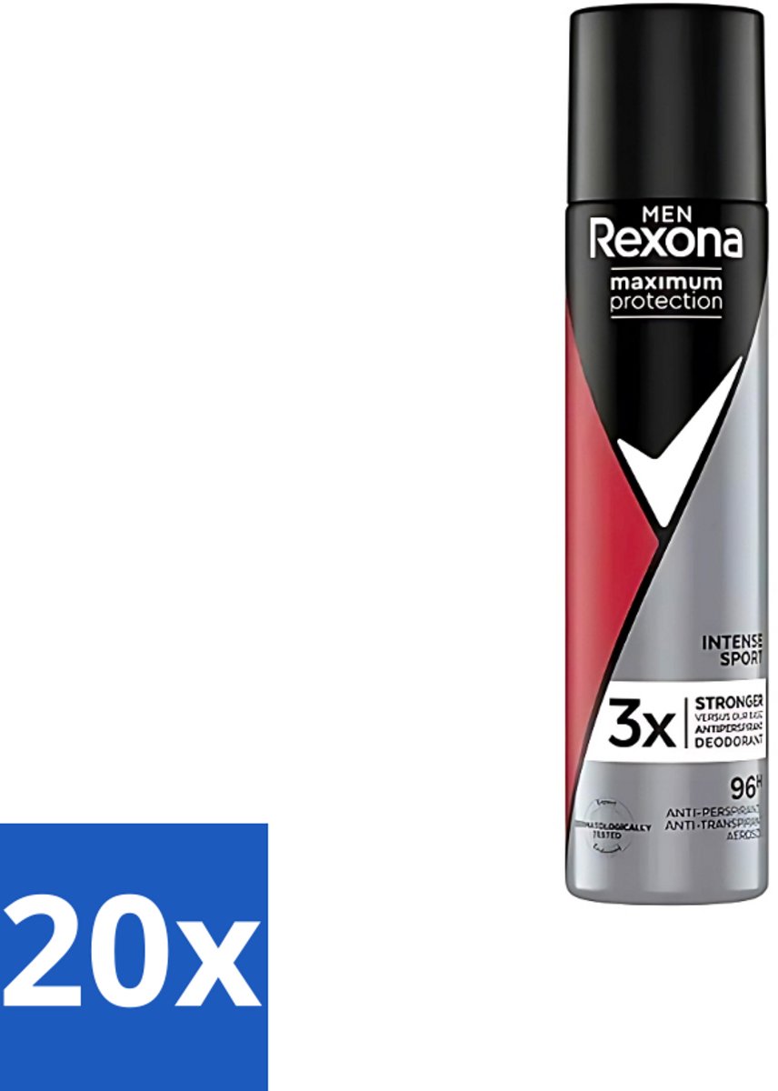 Rexona Men - Deodorant Spray - Maximum Protection - Intense Sport - Anti-Transpirant & Perspirant - 150ml - Bulkverpakking - 20 stuks