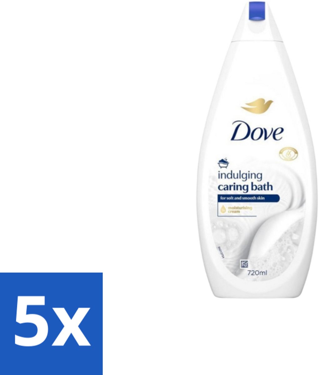 Dove – Badcrème – Indulging Cream – 720 ml - Bulkverpakking - 5 stuks