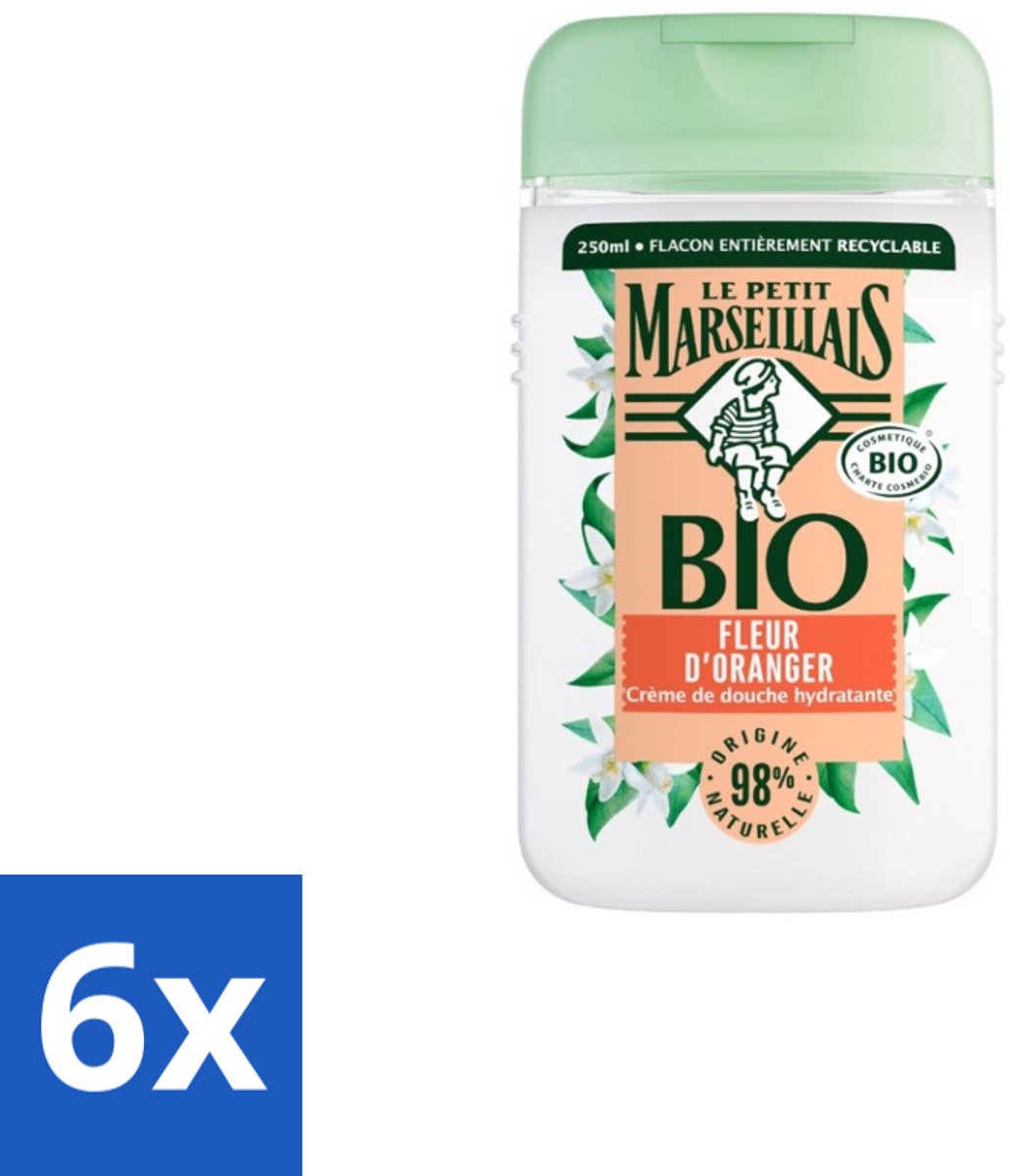 Le Petit Marseillais – Douchegel – Fleur d’Oranger – 250 ml - Voordeelverpakking - 6 stuks