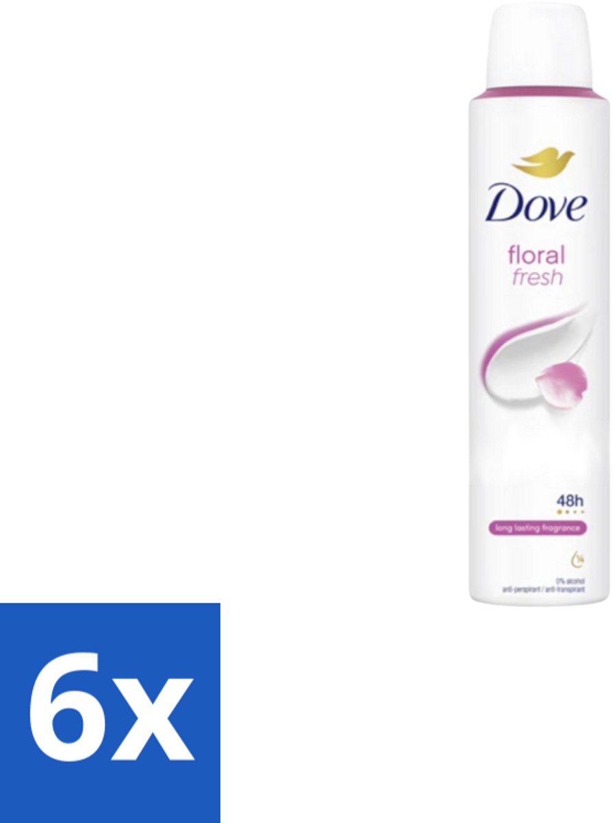 Dove – Deodorant Spray – Floral Fresh – 200 ml - Voordeelverpakking - 6 stuks