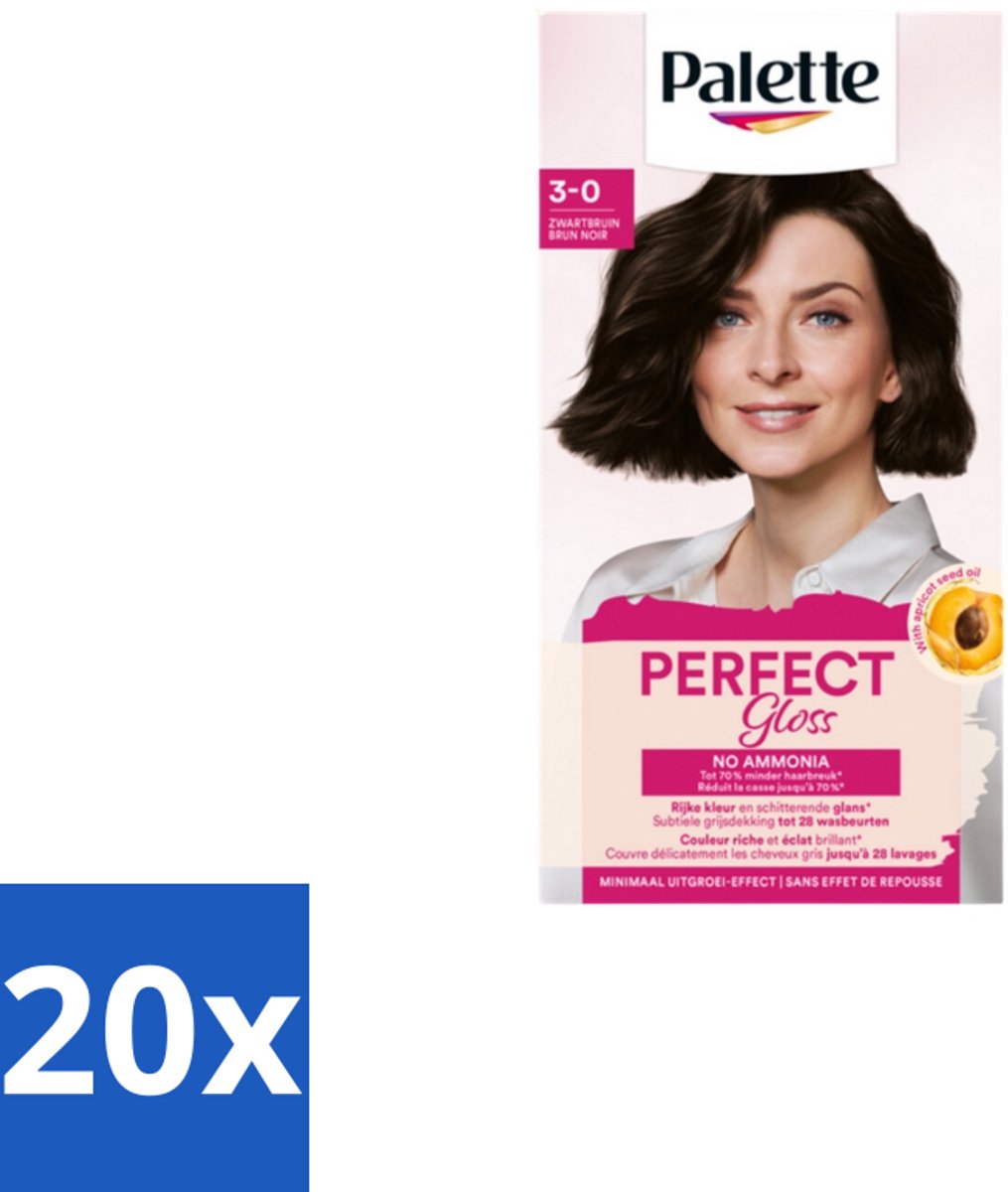 Poly Palette – Haarverf – 3-0 Zwartbruin – 115 ml - Bulkverpakking - 20 stuks