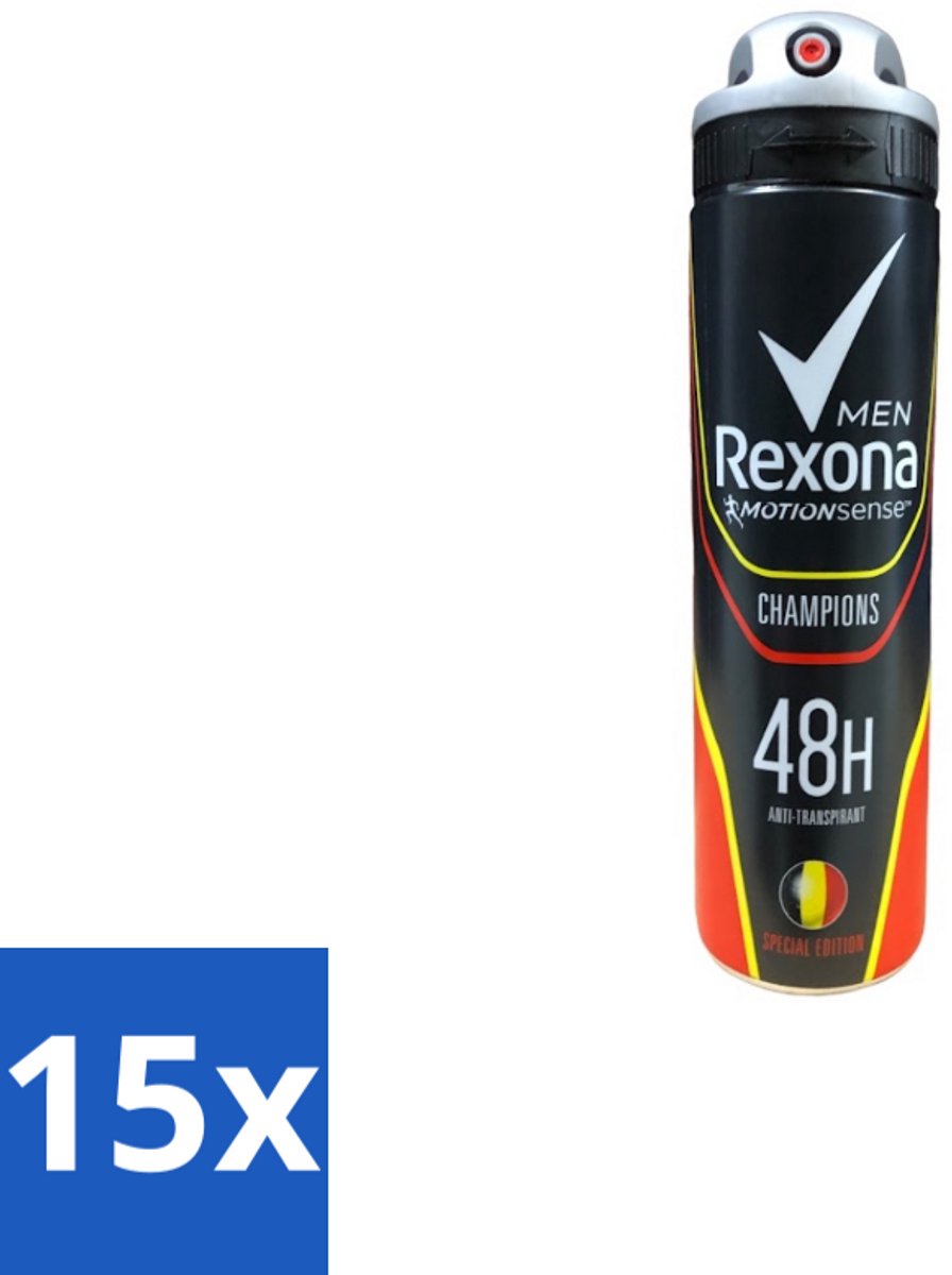 Rexona – Deodorant Spray – Champions – 150 ml - Bulkverpakking - 15 stuks