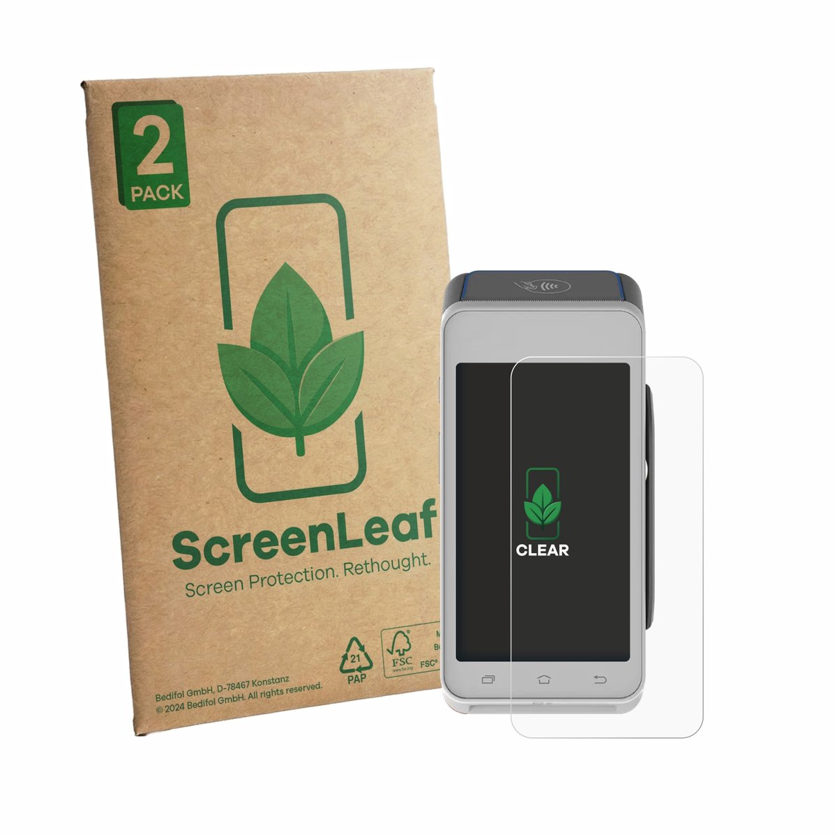 2 Stuks Screenprotector voor Pax A910S - Hoogwaardige Beschermfolie transparant