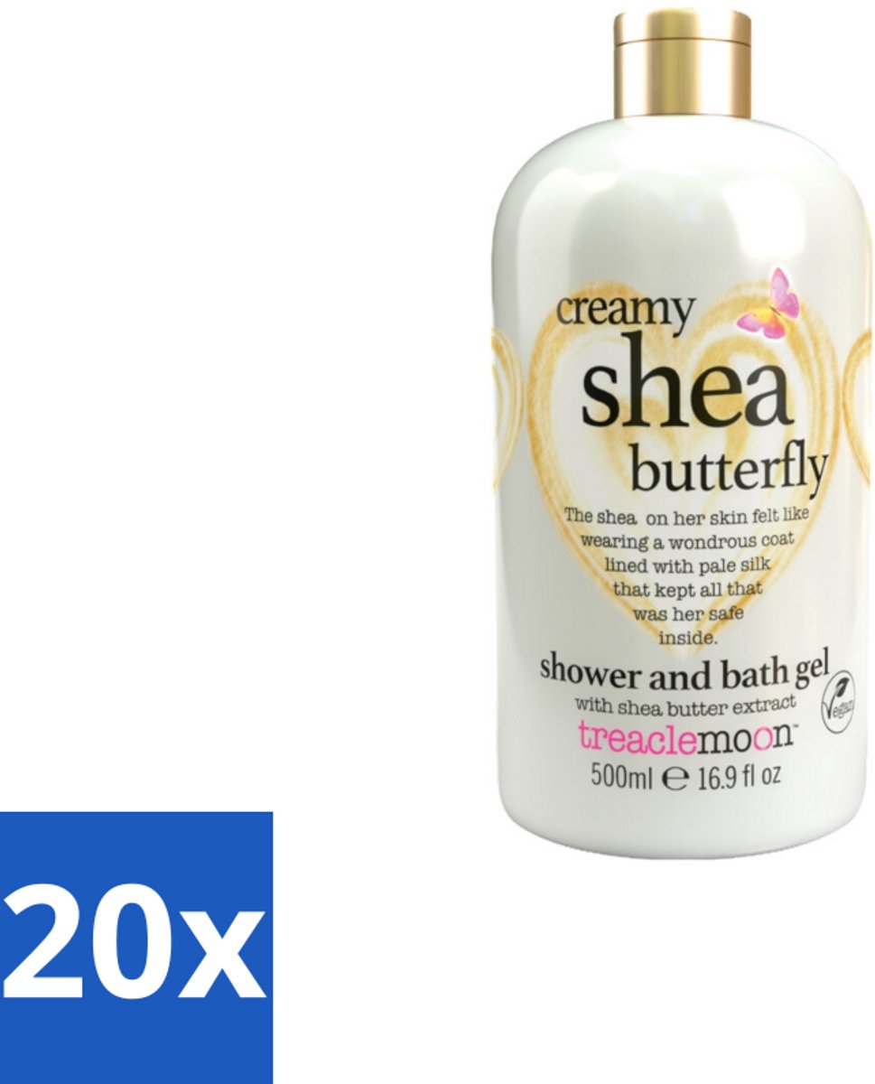 Treaclemoon – Bad- & Douchegel – Creamy Shea Butterfly – 500 ml - Bulkverpakking - 20 stuks
