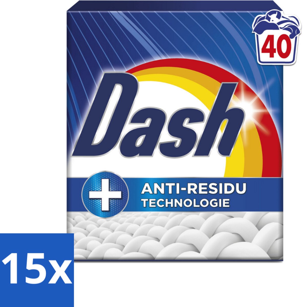 Dash – Waspoeder – Witter Dan Wit – 2,2 kg - Bulkverpakking - 15 stuks