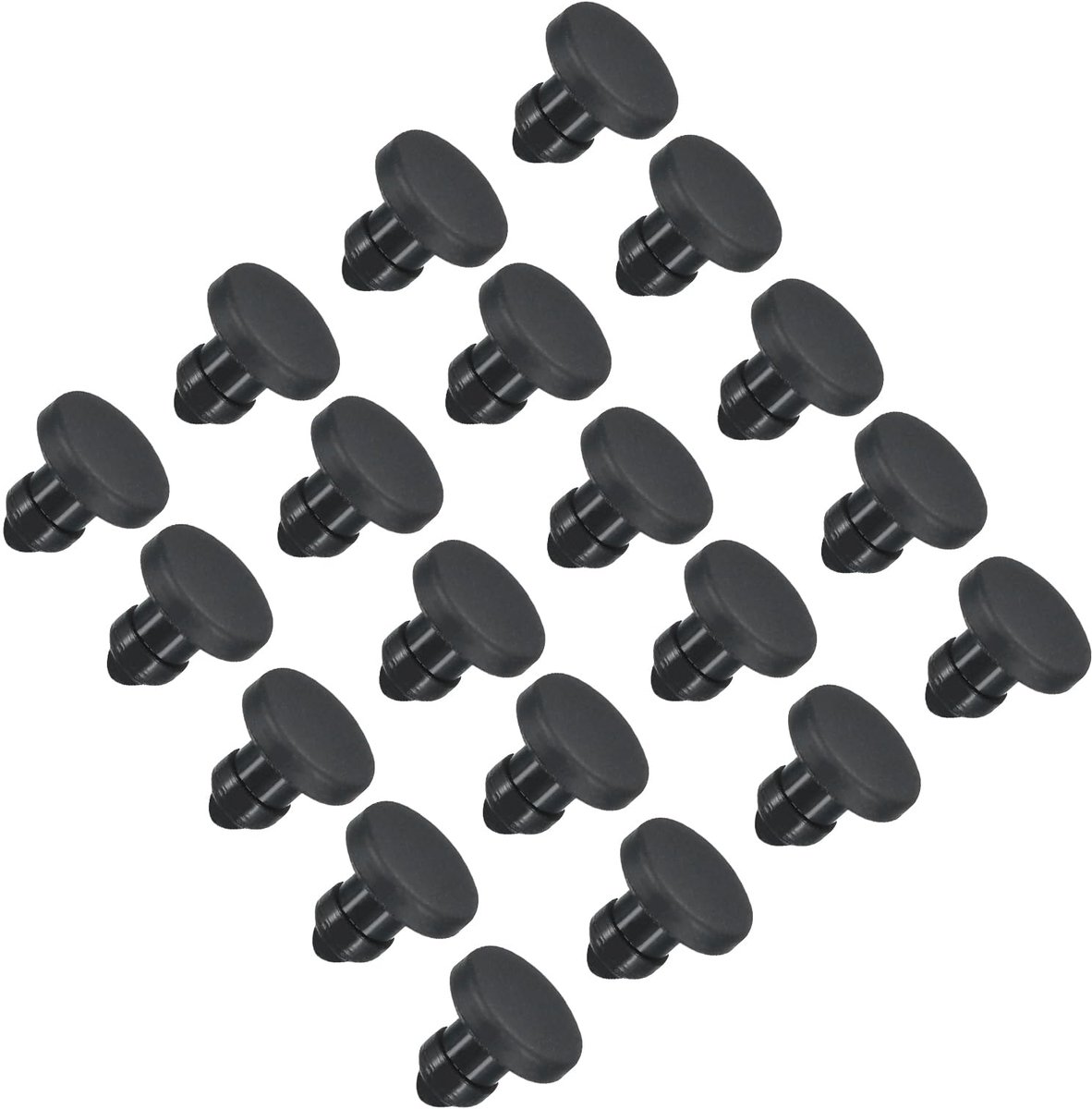Siliconen Gatstoppers - Rubberen Afdekdoppen - Afsluiten van Gaten - Hoge Elasticiteit - 4 mm Diameter - Zwart
