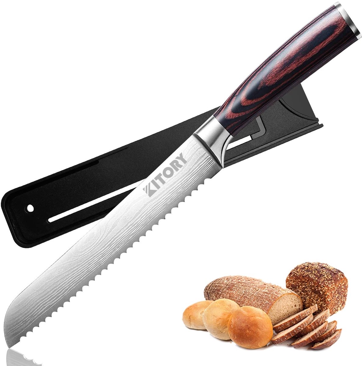 Elzusha - Professioneel Broodmes 20 cm met Ergonomische Houten Handgreep
