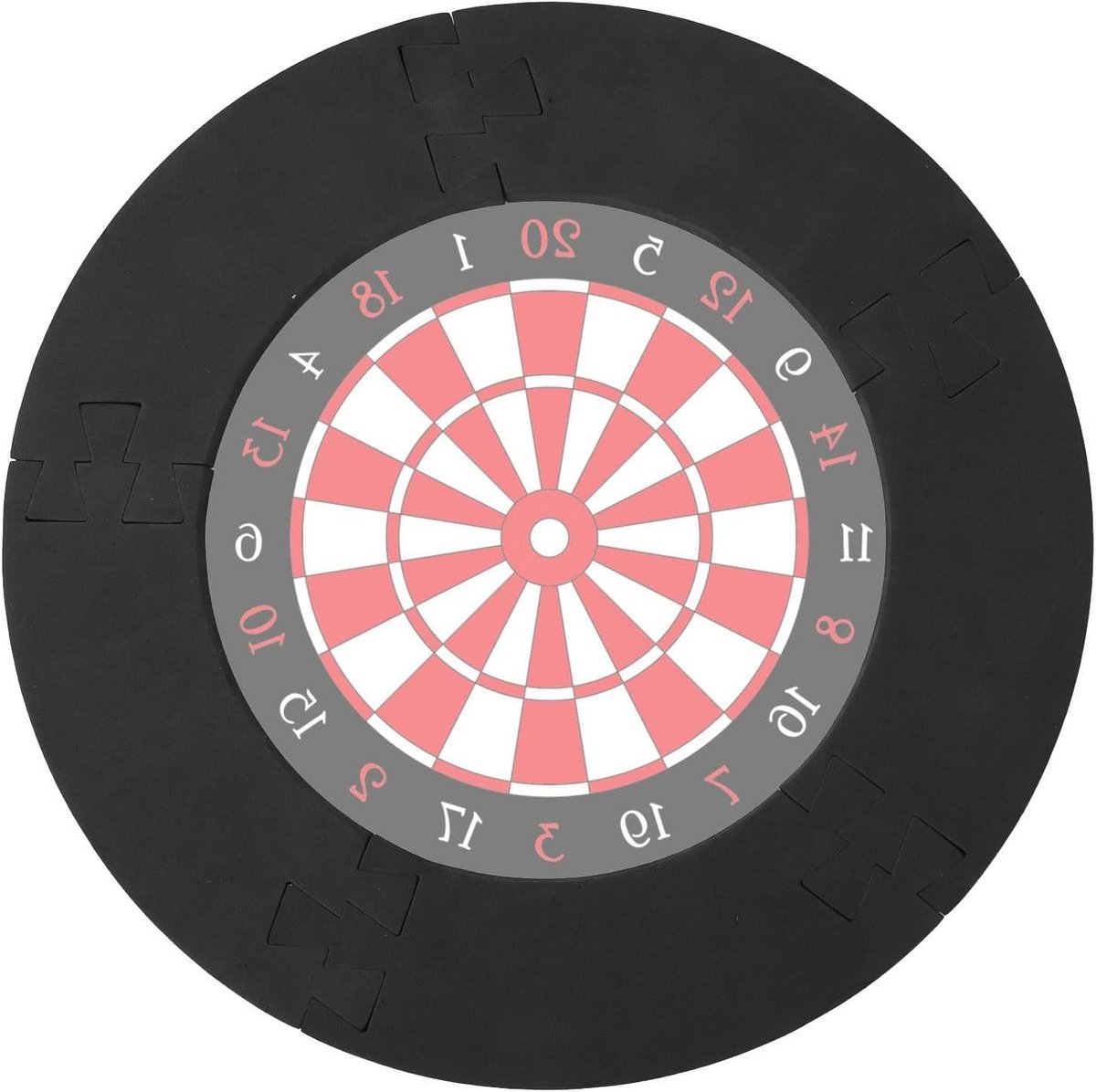 Dartbord Muurbeschermer - Pijltjes Surround - Bescherming Muren - Eenvoudige Splicing - 18 Inch Diameter - Zwart