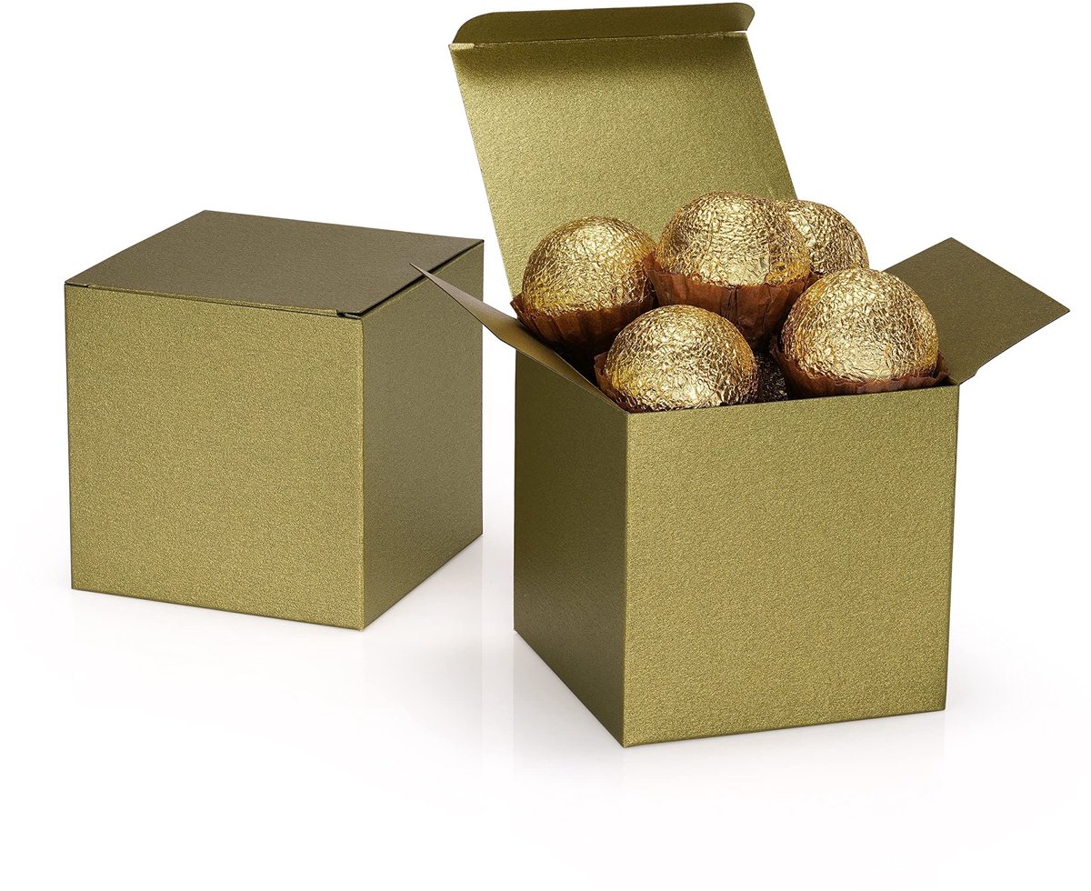 Elzusha - Set van 12 Olijfgroene Cadeauboxen met Deksel