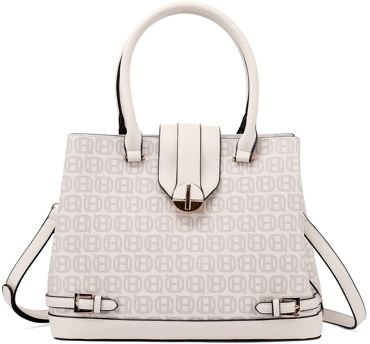 Elzusha - Harde Handtas met Afneembare Schouderriem - Beige
