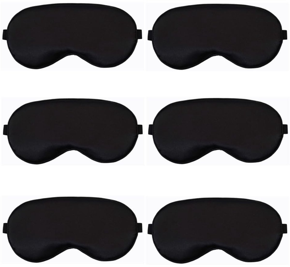 Elzusha - Set van 6 Zijden Slaapmaskers met Verstelbare Riem