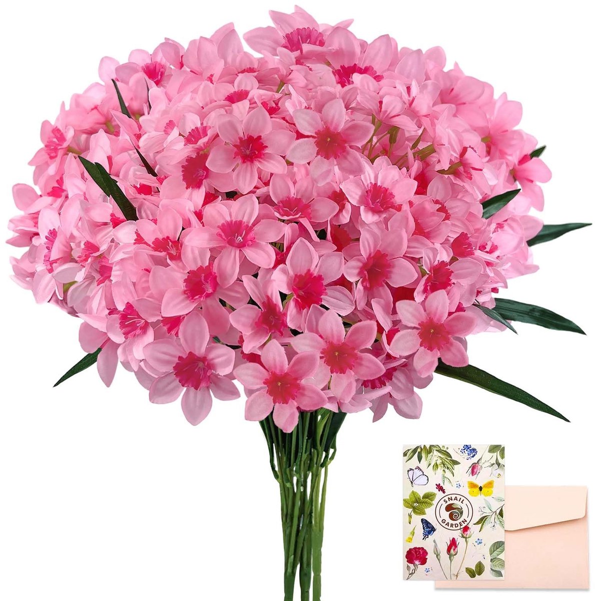 Elzusha - Kunststof Kunstbloemen Daffodils Set van 3