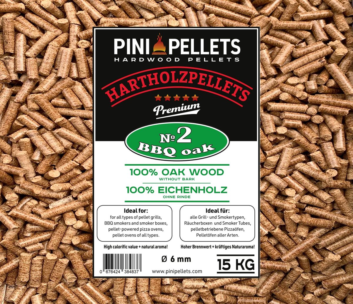 Solidchoice - Houtpellets 15kg van 100% Eik voor Grillen en Roken