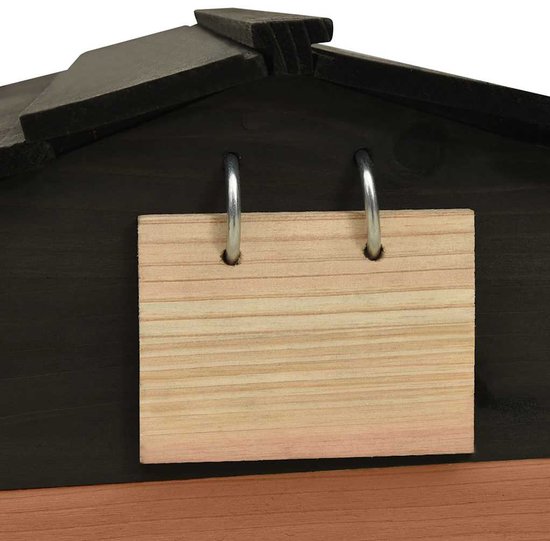 vidaXL - Overkapping - voor - grasmaaier - 78x74x54 - cm - vurenhout - zwart - bruin van VidaXL — afbeelding 4