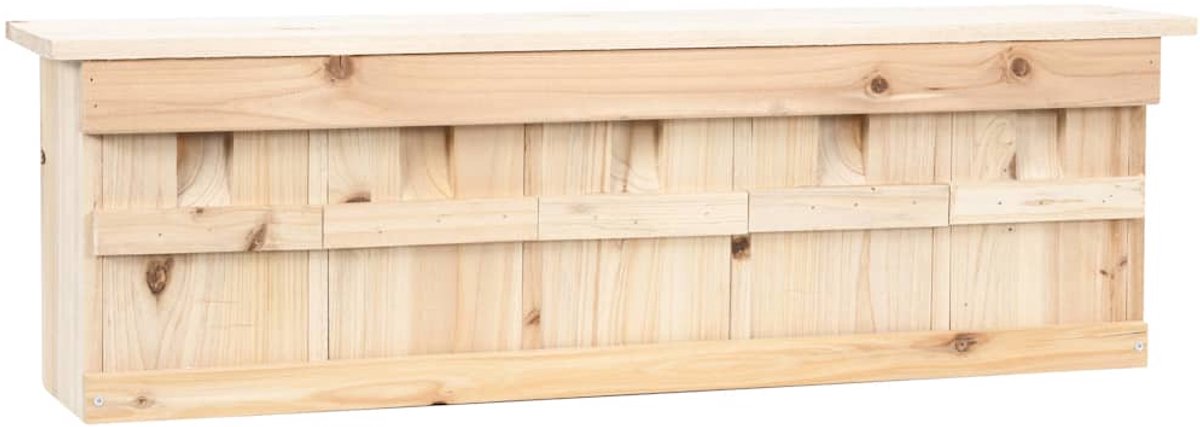 Mussenhuis met 5 kamers 68x15x21 cm vurenhout