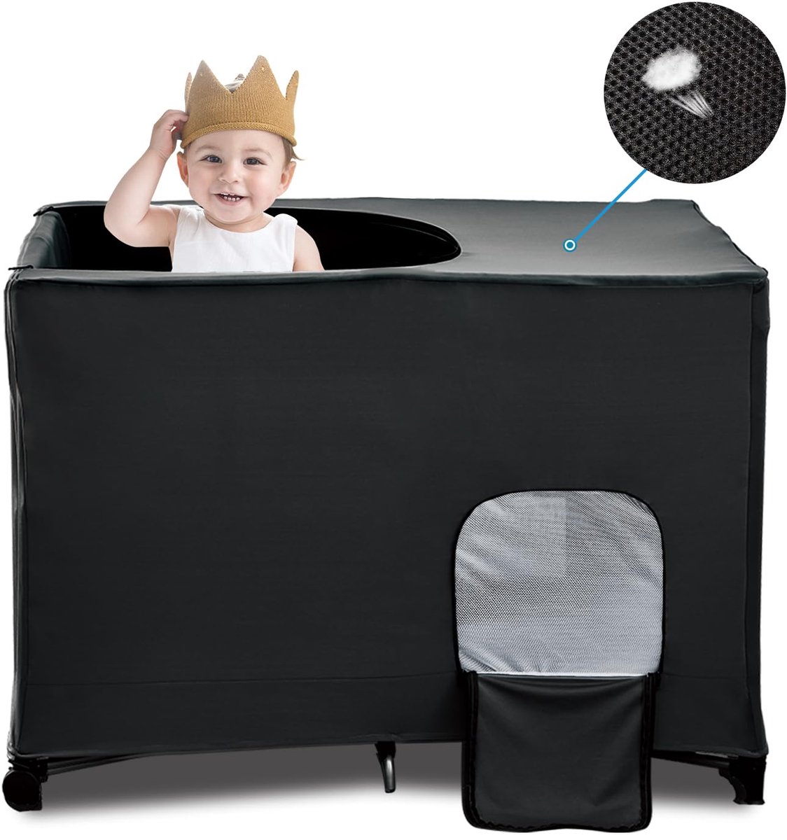 South To East Verduisterende hoes met draagtas, 100% ademende slaappod voor baby, draagbare rekbare luifelhoes voor - ShopVlot