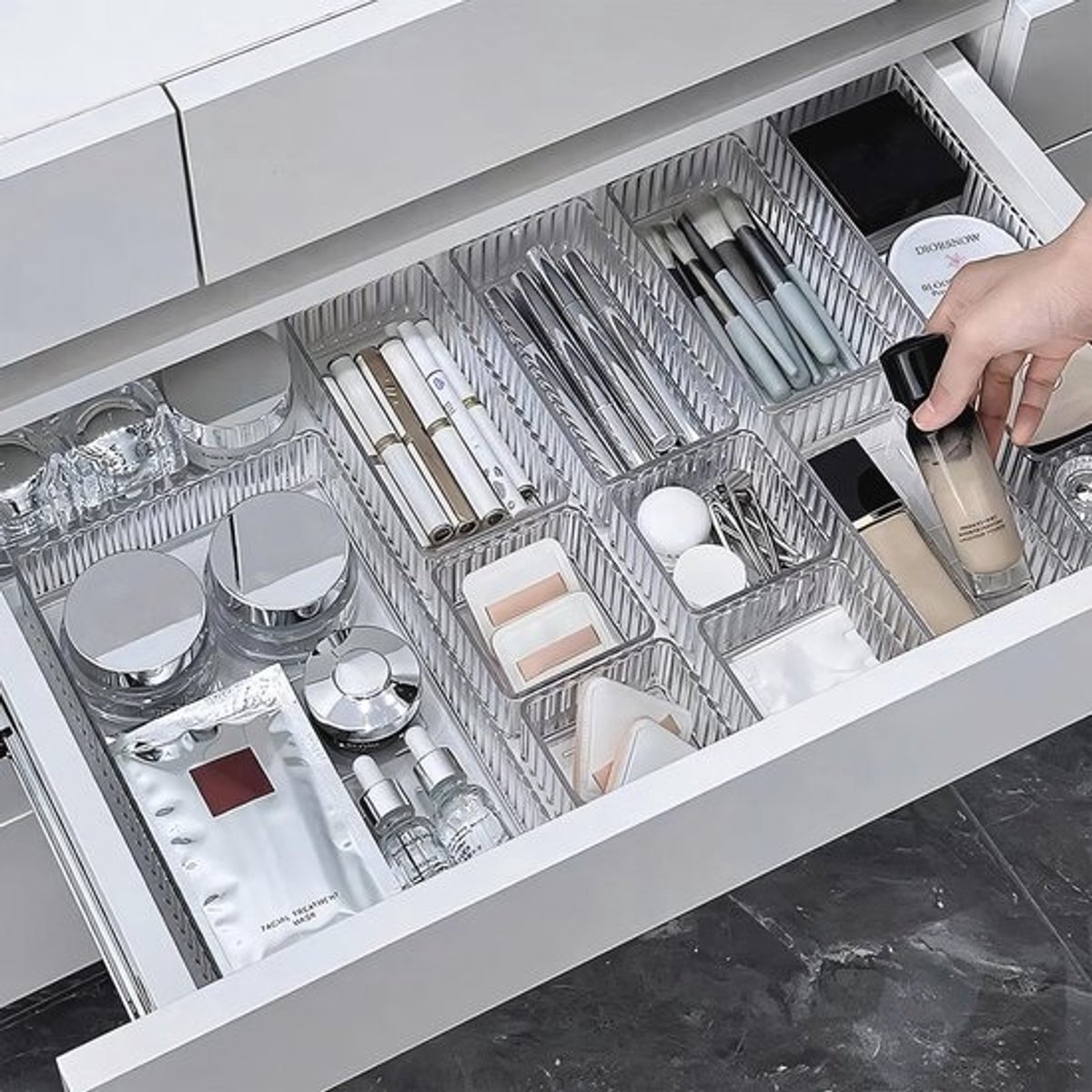 Lade-organizer set van 6 voor make-up en meer - veelzijdige organizer voor lade en kaptafel