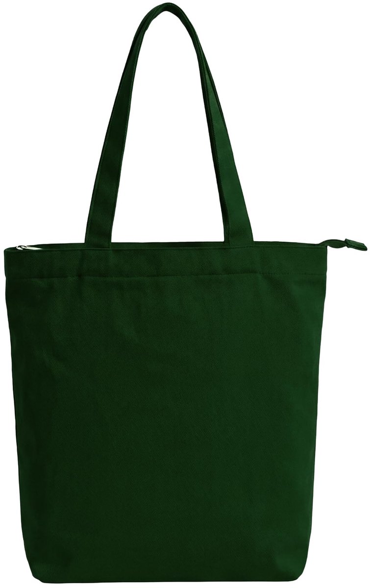 Elzusha - Tote Bag met Rits en Binnenvak - 100% Katoen