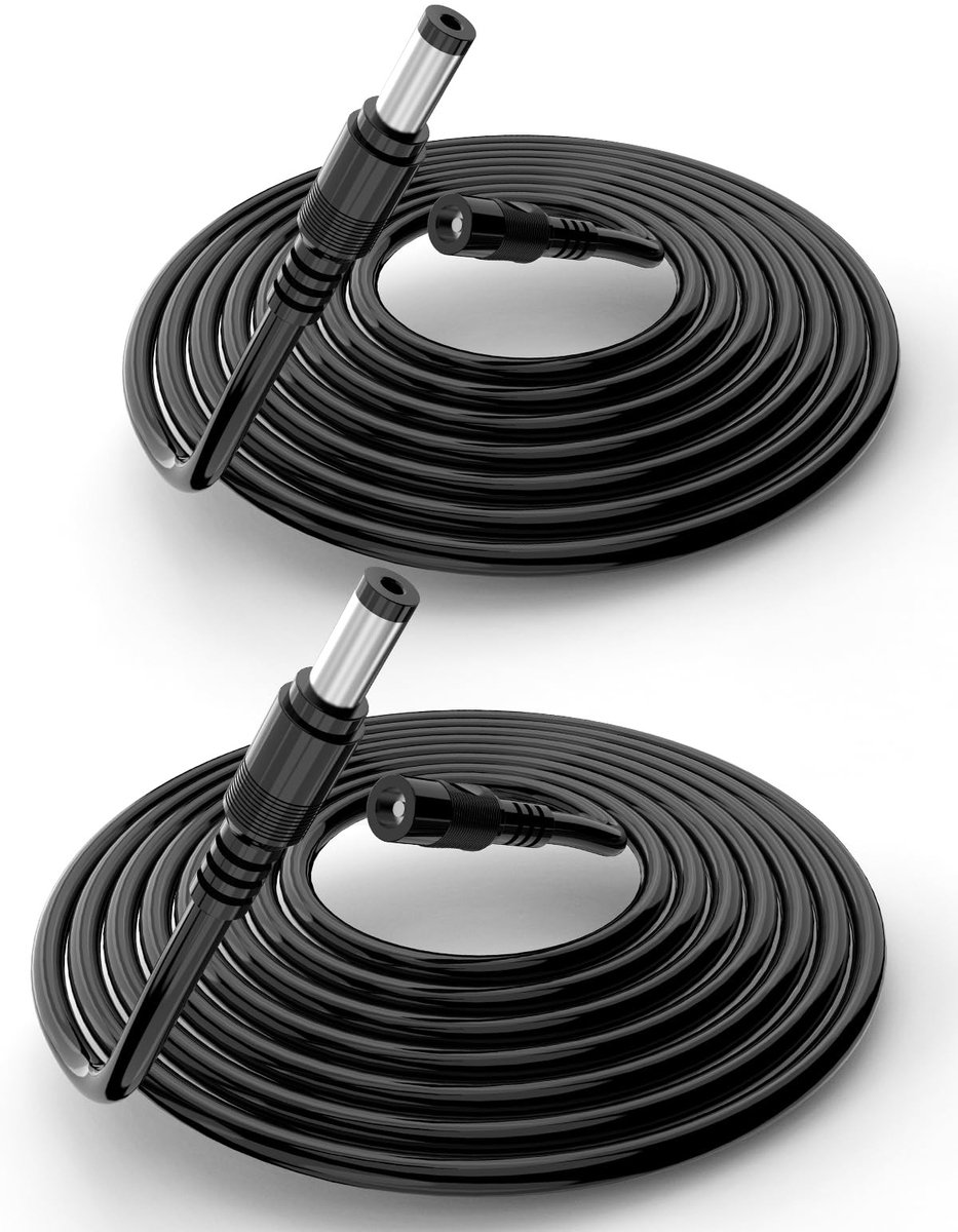 Elzusha - 5 Meter DC-Verlengkabel met Aansluiting voor LED-Strips en Beveiligingscamera's