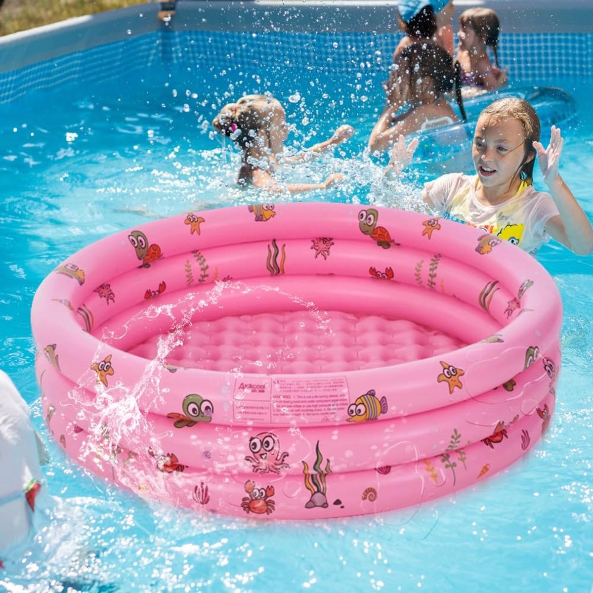 Elzusha - Opblaasbare Kinderen Paddling Pool 100 x 35 cm