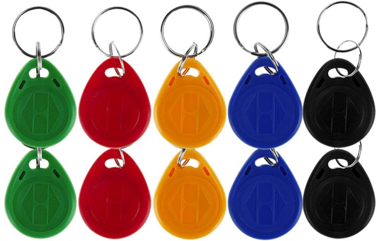 Elzusha - RFID Sleutelhanger Set voor Toegangscontrole, Pack van 10