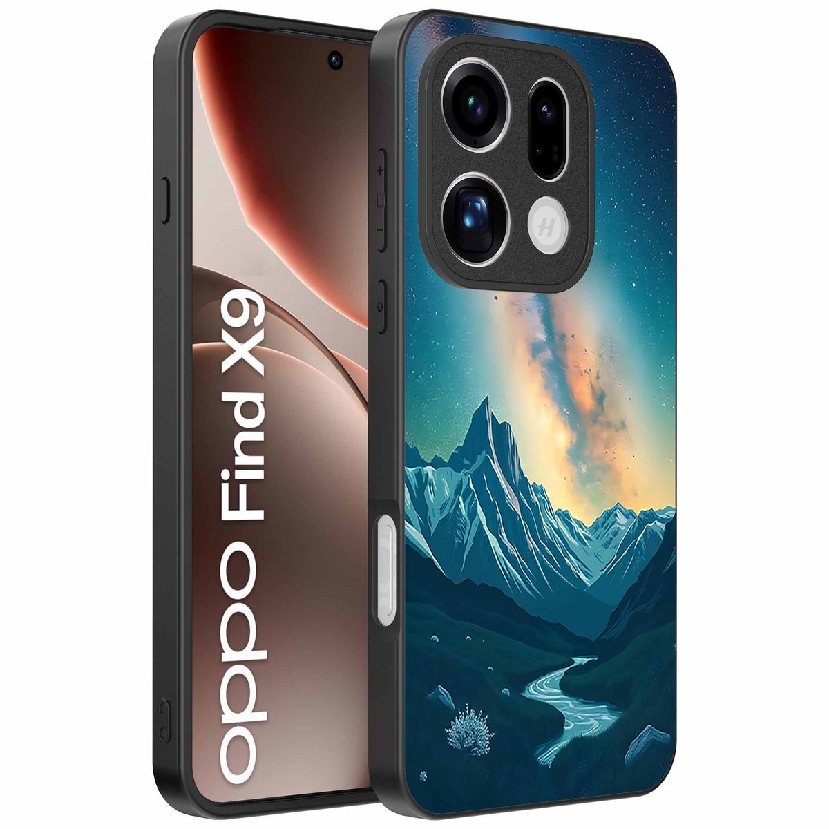 Geschikt voor Oppo Find X9 Telefoonhoesje met Sterrenhemel Opdruk - TPU Backcover Case With Space And Milkyway Design - Smartphonica geschikt voor Oppo Find X9