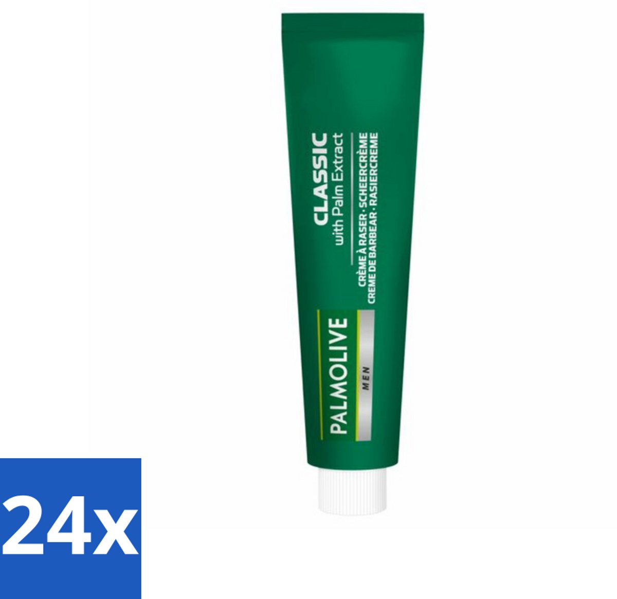 24 x Palmolive Men Scheercrème Classic 100 ml - Scheerkrème - Mannelijke Huid - Scheerbeurt - Frisheid - Hydratatie