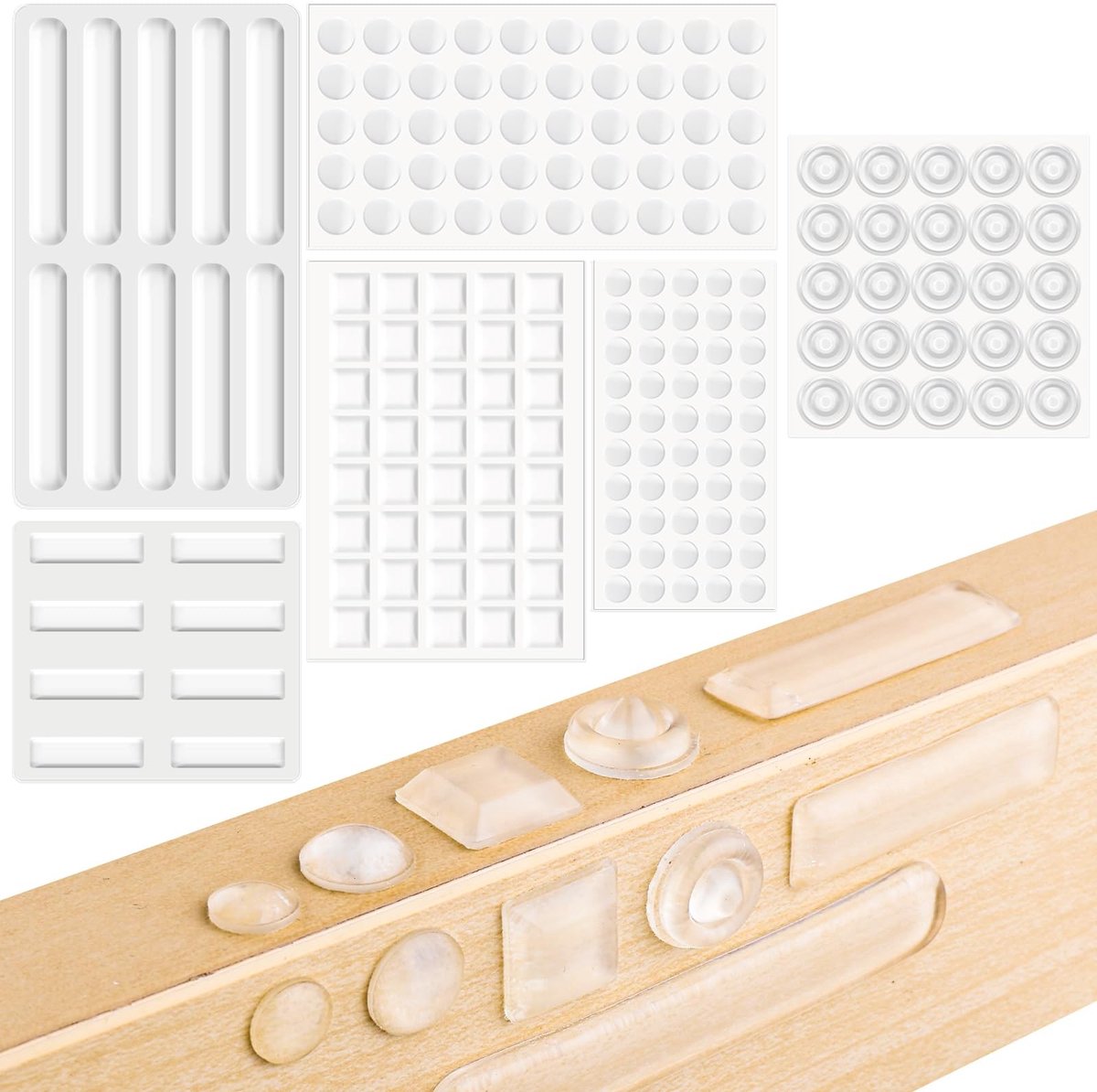 Solidchoice - Set van 183 Zelfklevende Rubber Buffers voor Meubels