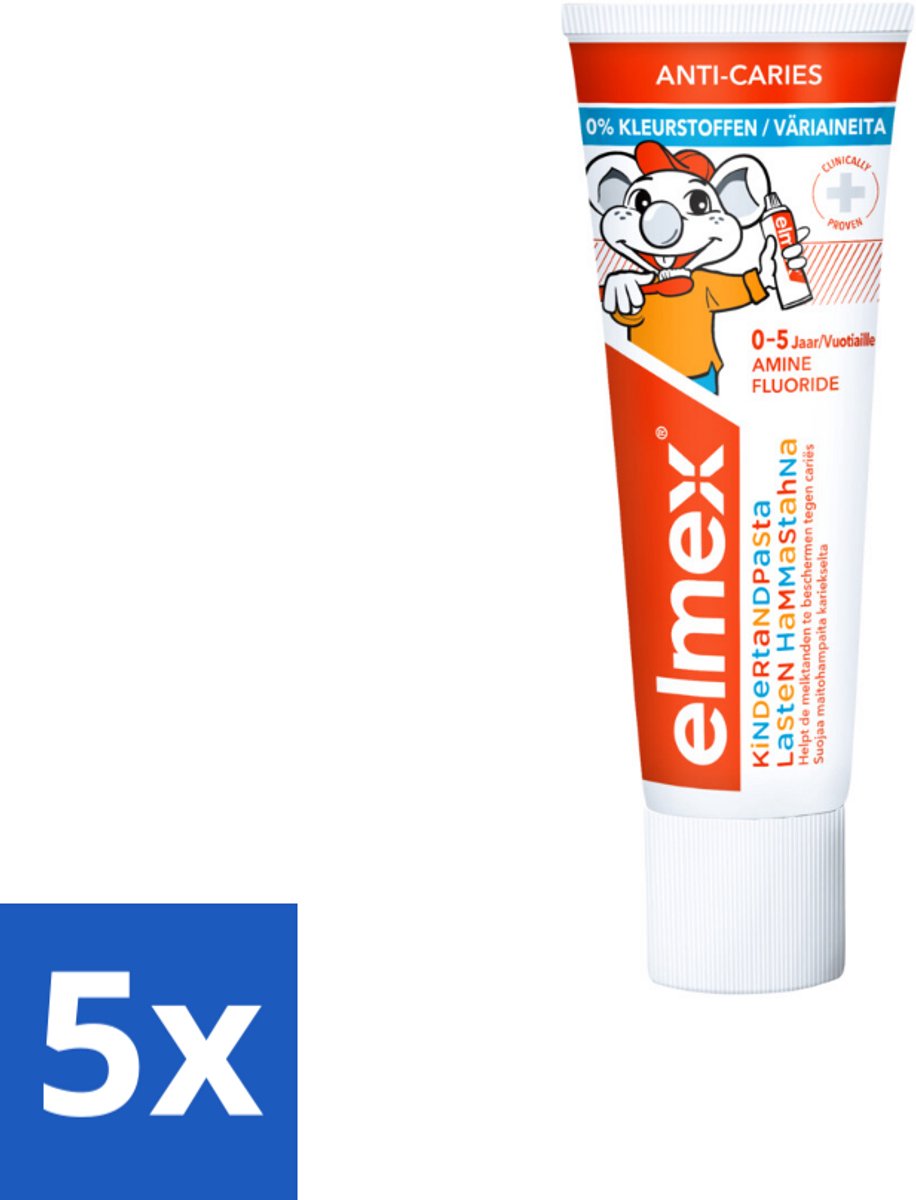 Elmex Gel-Tandpasta Peuter (0-5 Jaar) 75 ml - Bulkverpakking - 5 stuks