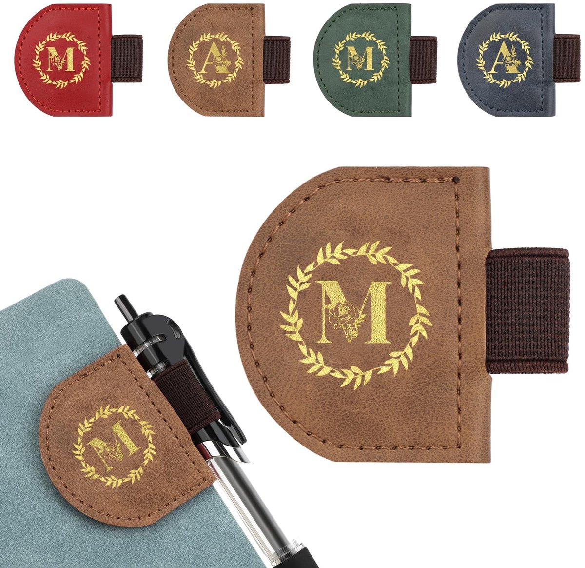 Solidchoice - Magnetische Leren Bookmark met Penhouder