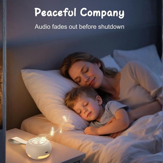 Verte White Noise Machine - Met Spraakopname - 16 Rustgevende Geluiden - Draagbaar Geluidsapparaat Met Nachtlampje En Timer - Geheugenfunctie - Oplaadbaar Slaapgeluidsapparaat Voor Baby’s En Volwassenen van Verte — afbeelding 4