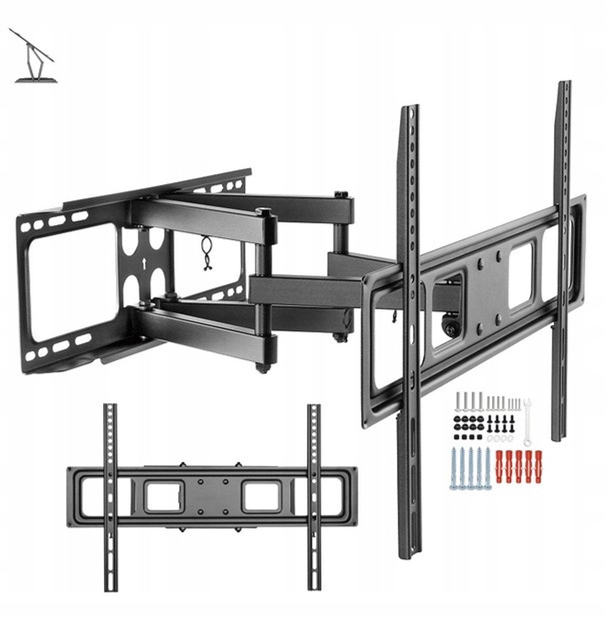 Draaibare TV Muurbeugel voor 50-inch Polaroid TV - Robuust & Veilig