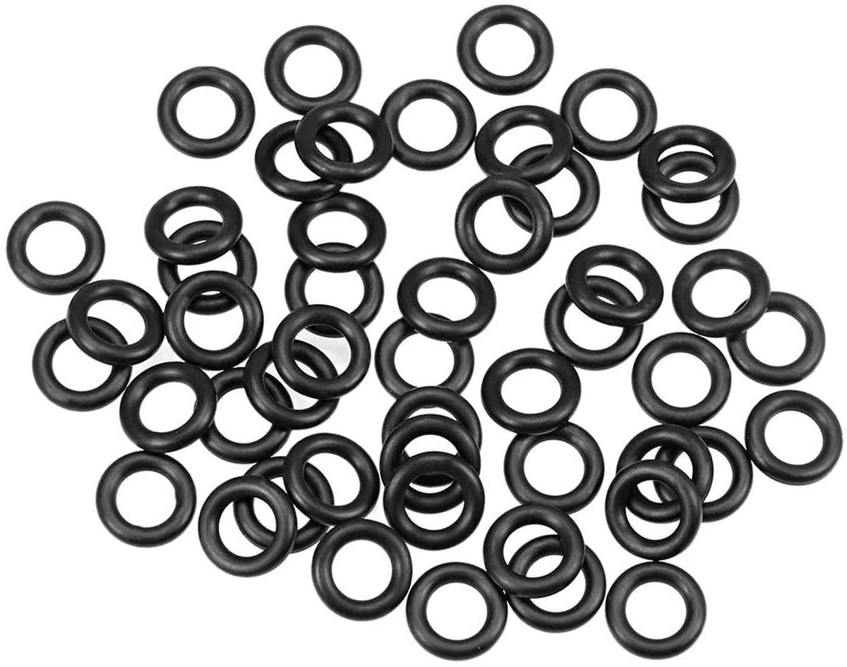 50 Stuks Nitril Rubber O-Ringen, 8mm Buitenmaat, 5mm Binnenmaat, 1.5mm Dikte, Ideaal voor Lekkagepreventie en Sanitair Toepassingen