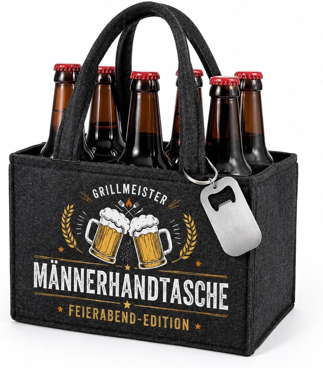 Handige tas voor het dragen van 6 bierflessen - Ideaal voor feesten, picknicks en evenementen