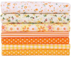 Cafopgrill Patches Patchwork Stof, 7 stuks Verschillende Katoen Geel Batiks Naaien Scrapbooking Quilting Artcraft voor - ShopVlot